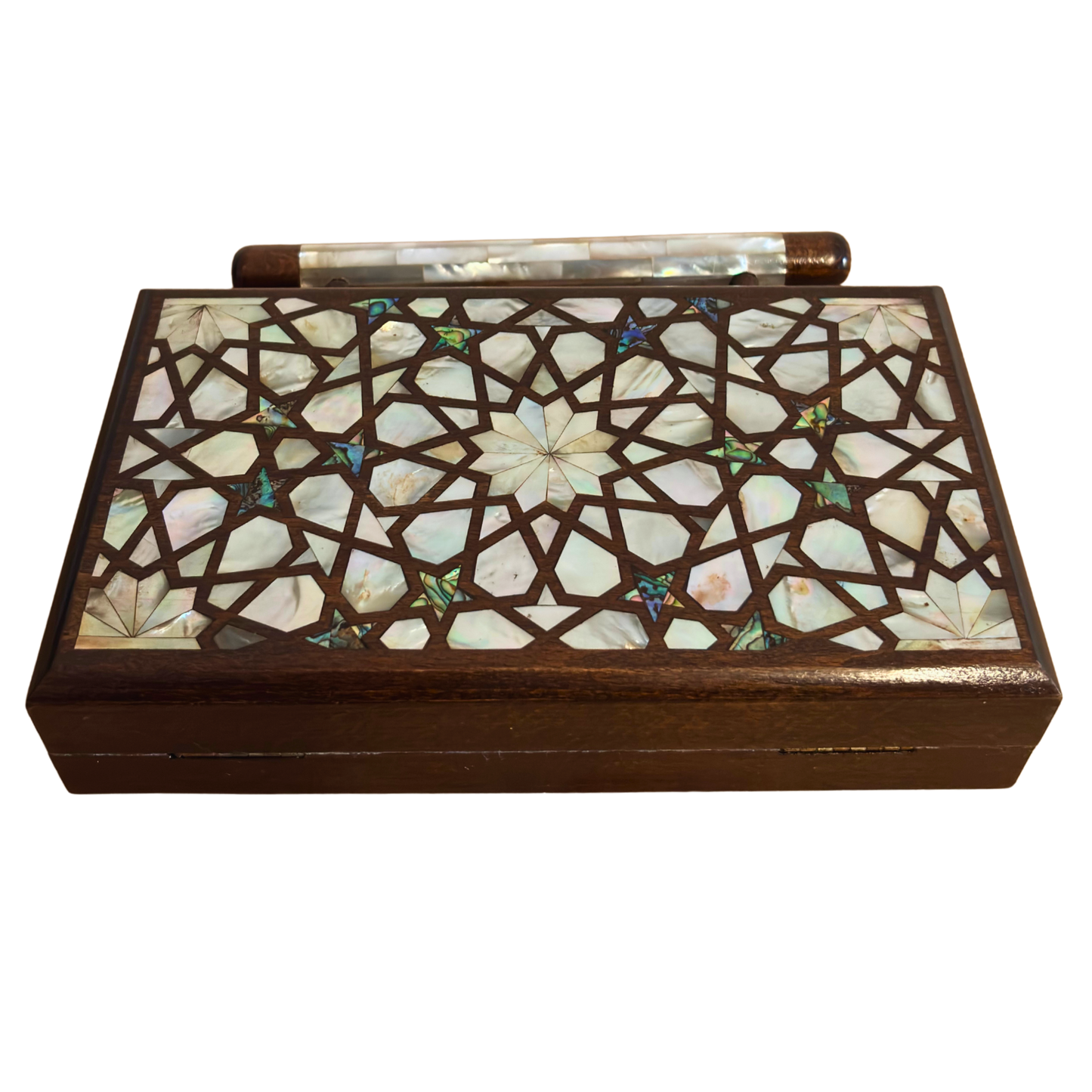 A Estrela Celestial – Bolsa Damasquina de Nogueira com Madrepérola
