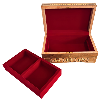 Damaszener Mosaik-Schmuckbox mit Schloss – Handgefertigtes Meisterwerk