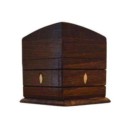 Boîte en Hêtre Sculptée à la Main – Nacre & Velours, Design Oriental Intemporel