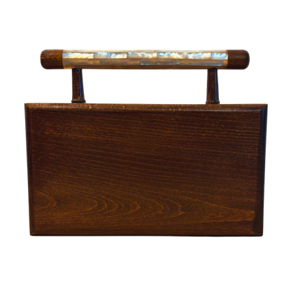 Sham – Luxury Damascene Clutch with Floral Mother of Pearl & Brocade Interior