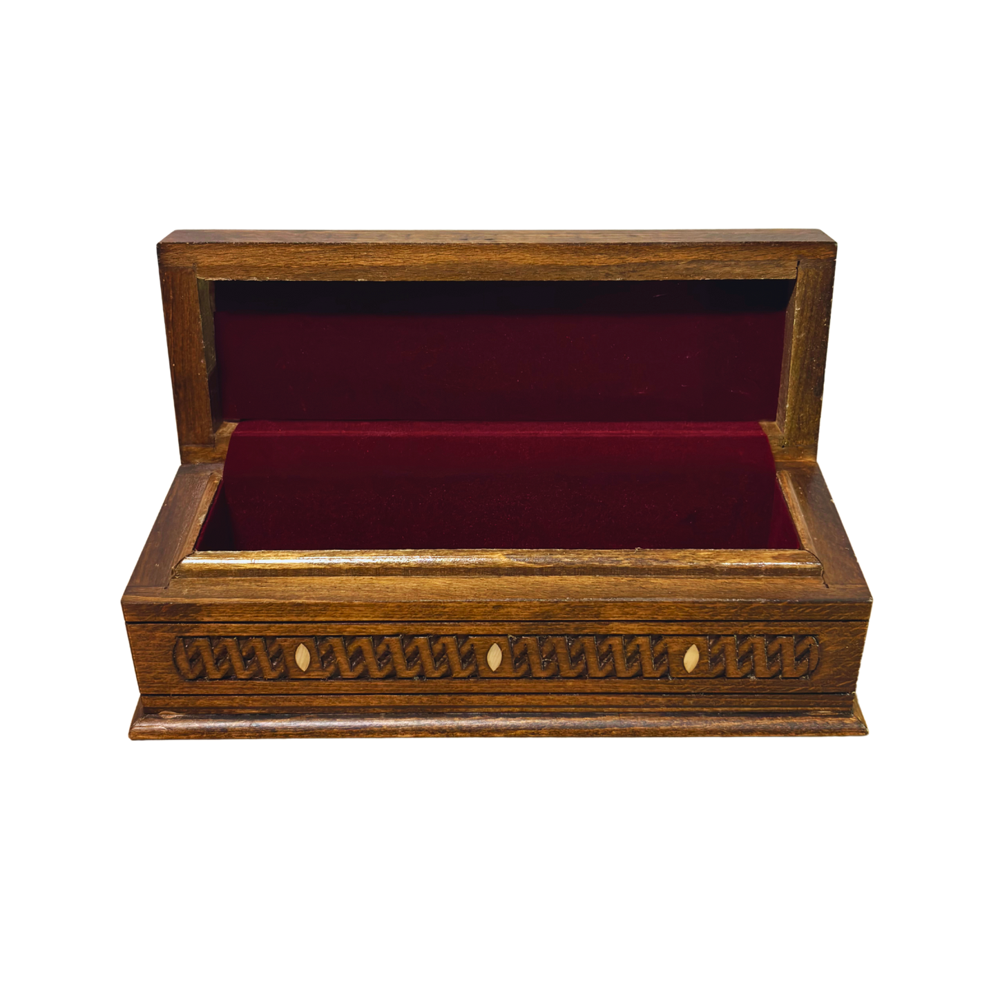 Handcrafted Luxury Carved Box – Mother of Pearl & Velvet Elegance