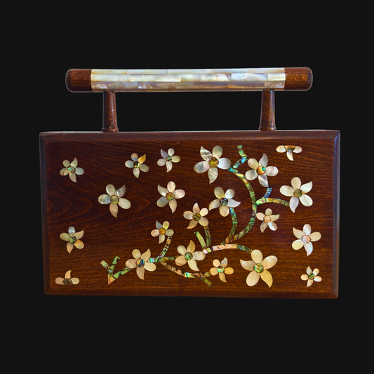 Yasmine – Luksusowa Torebka Damasceńska z Masą Perłową i Podszewką z Brokatu