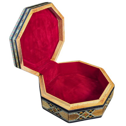 Heritage Damascene Mosaic Box – Mother of Pearl & Velvet