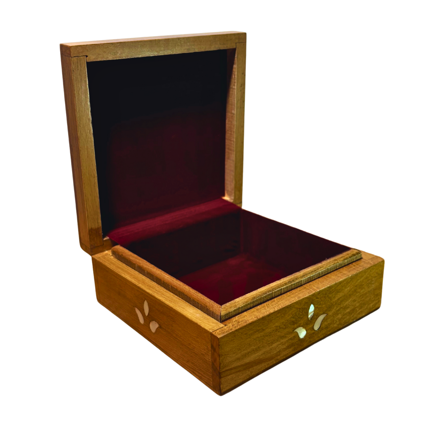 Handgefertigte Luxusbox aus Damaskus – Perlmutt & Samteleganz