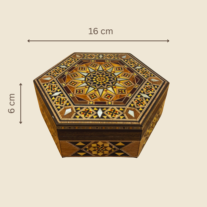 Scatola in Mosaico Damasceno Artigianale – Madreperla & Eleganza in Velluto