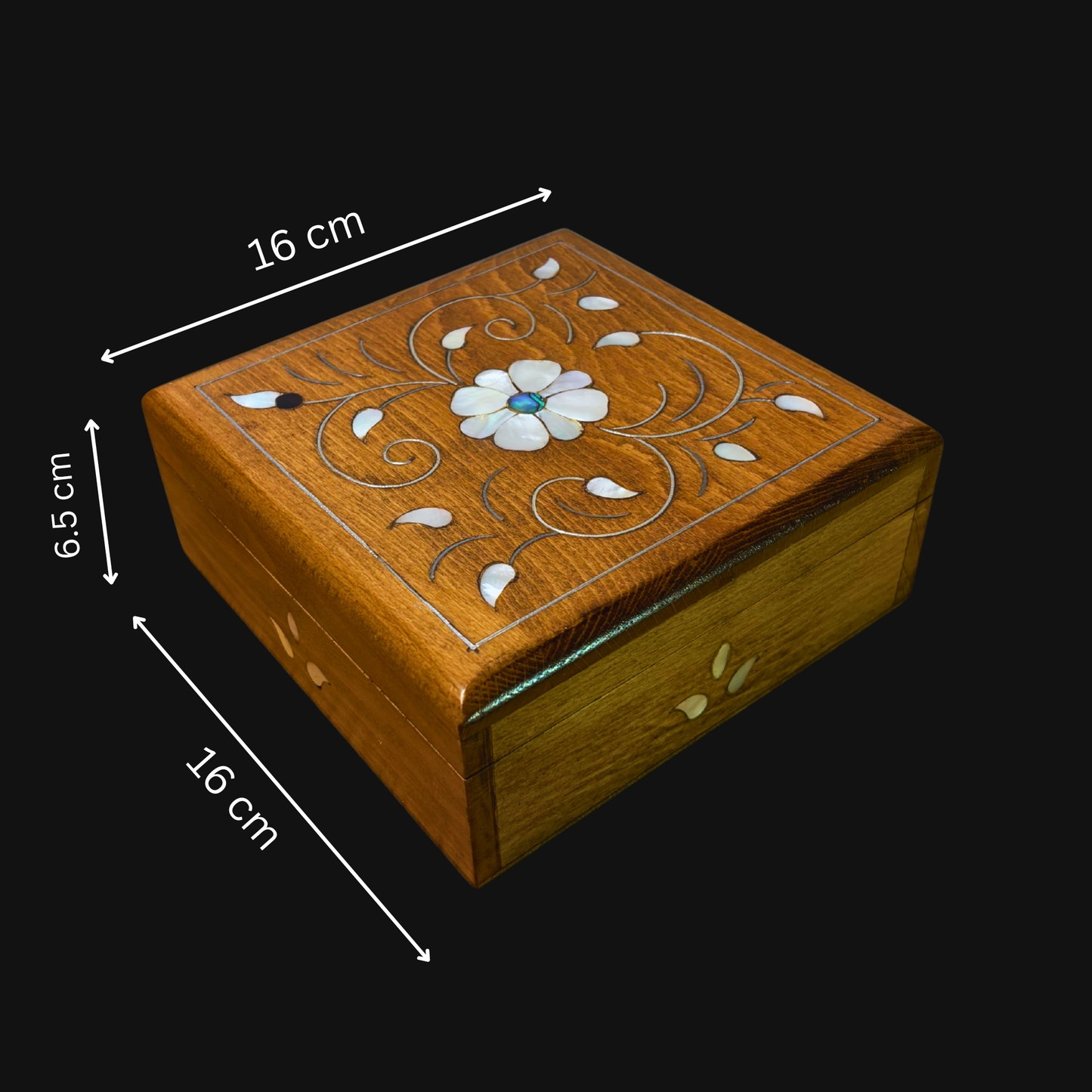 Handgefertigte Luxusbox aus Damaskus – Perlmutt & Samteleganz