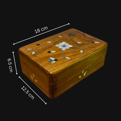 Boîte Damasquine de Luxe Artisanale – Nacre & Velours