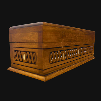 Handgefertigte Luxus-Schatulle aus Damaskus – Perlmutt & Samt