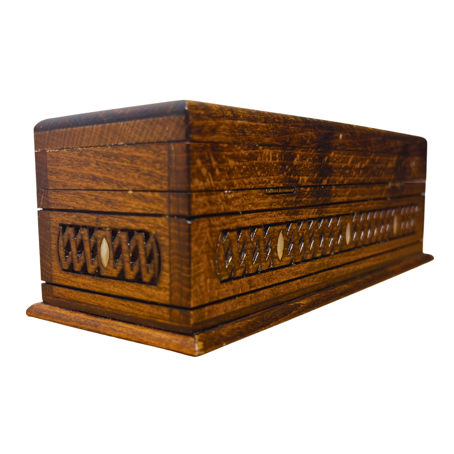 Handcrafted Luxury Carved Box – Mother of Pearl & Velvet Elegance