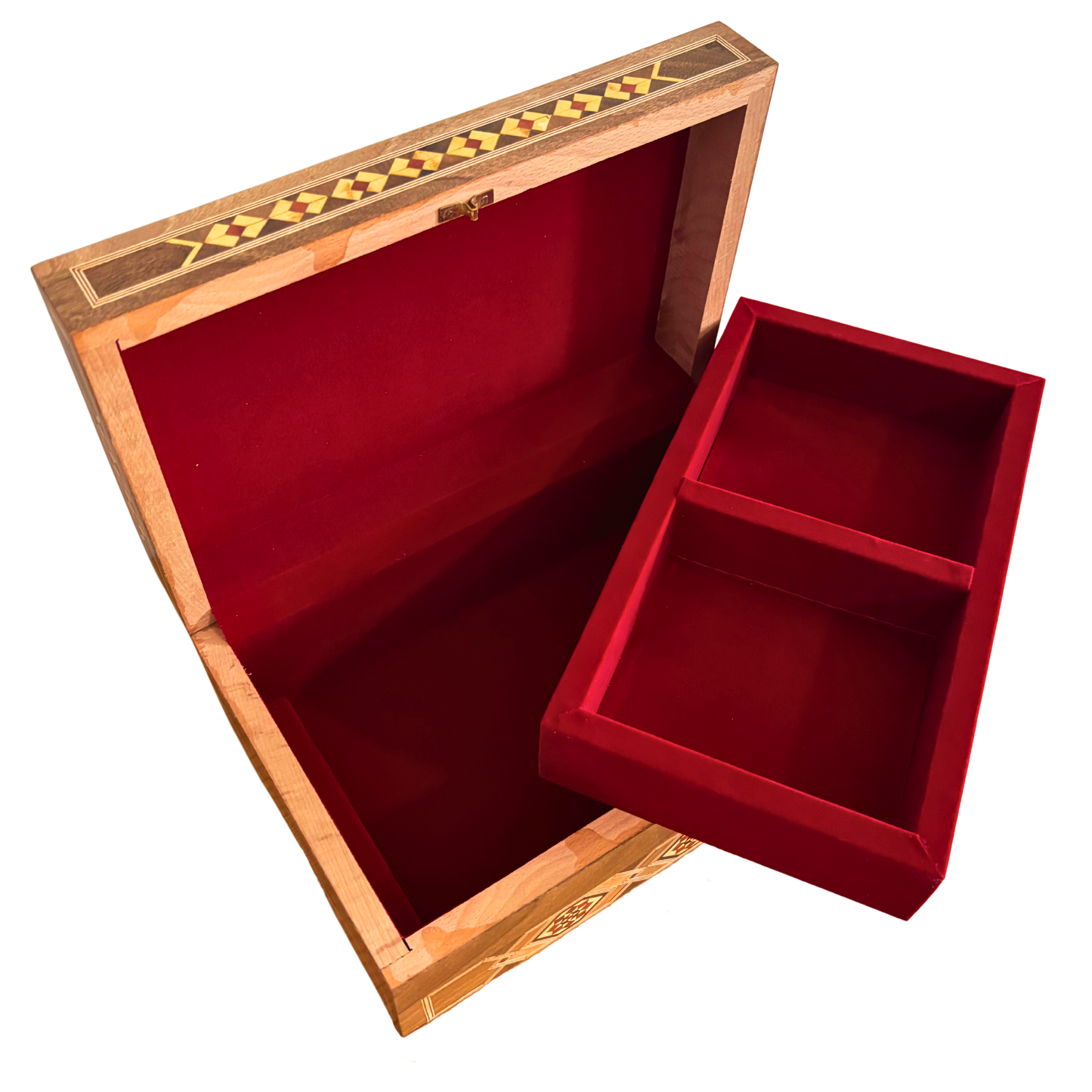 Damaszener Mosaik-Schmuckbox mit Schloss – Handgefertigtes Meisterwerk