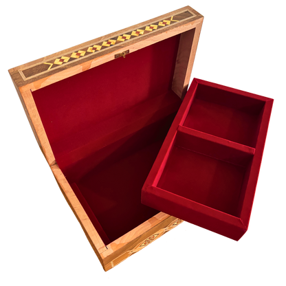 Damaszener Mosaik-Schmuckbox mit Schloss – Handgefertigtes Meisterwerk