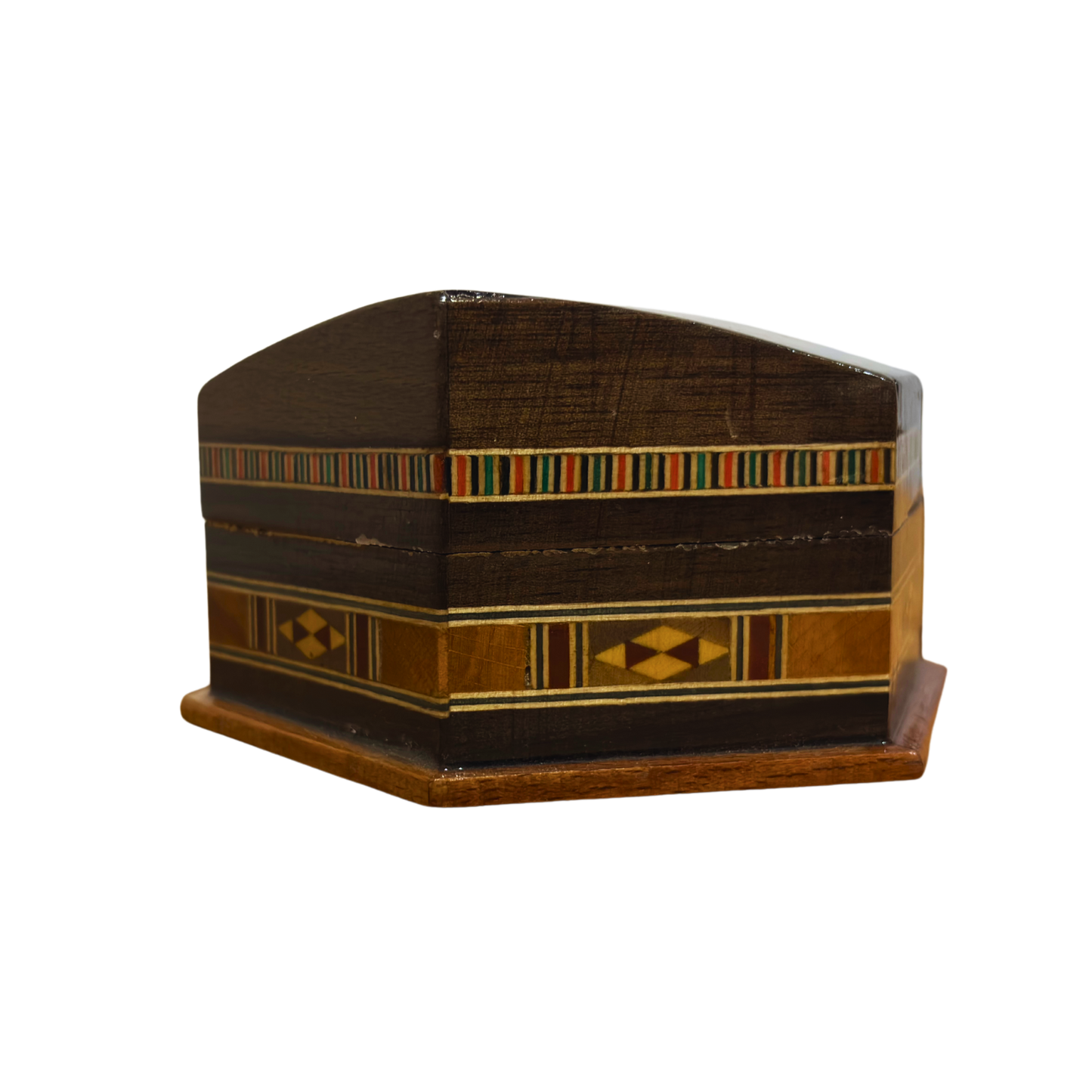 Boîte en Mosaïque Artisanale de Damas – Art Traditionnel & Velours