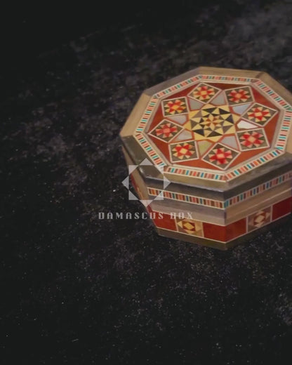 Şam Mozaik Takı Kutusu – Sedef Kakmalı El Yapımı