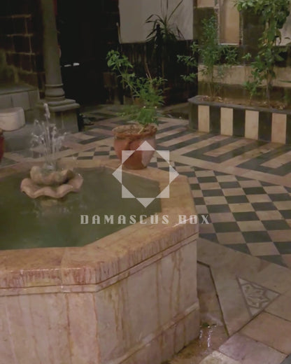 Yasmine – Clutch Damascena di Lusso con Madreperla & Interno in Broccato